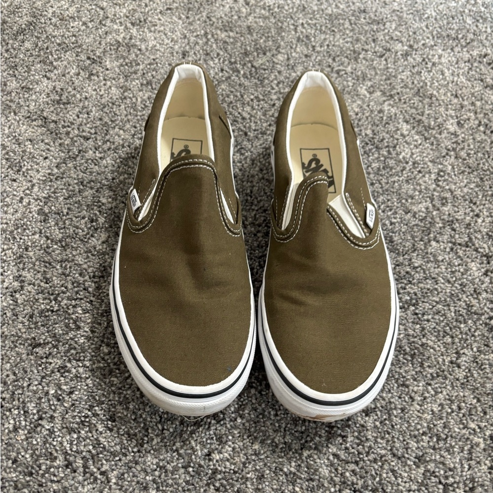 Vans Classic Khaki Slip-On Shoes